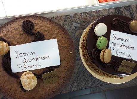 Le gâteau d'anniversaire de Thomas