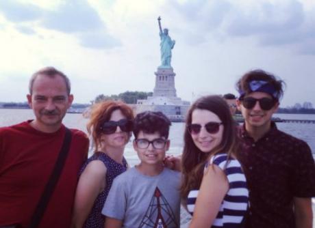 Luca et sa famille à New-York