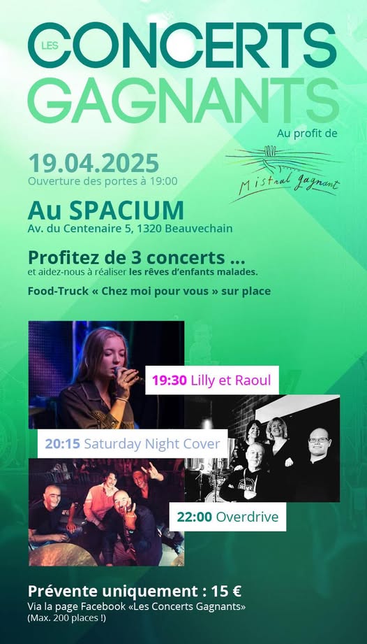 Affiche concerts gagnants