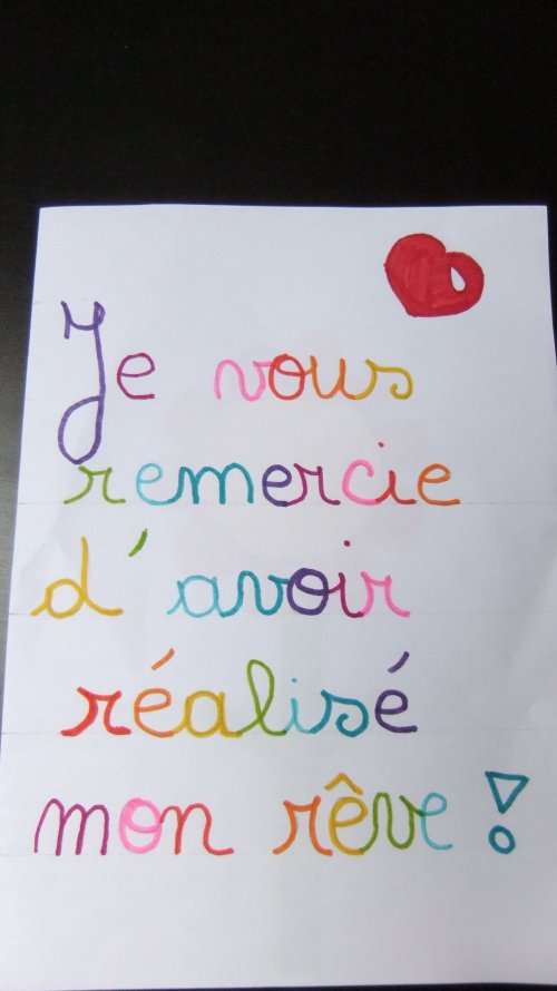 Mot de remerciement de Nadia