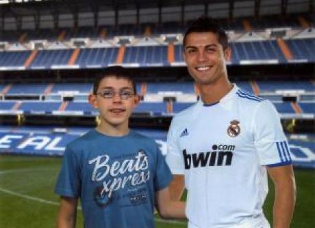 Benjamin et Cristiano Ronaldo