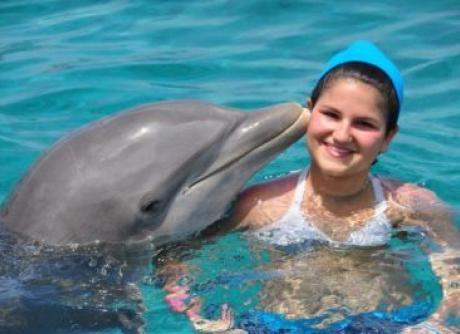 Avec un dauphin ! 