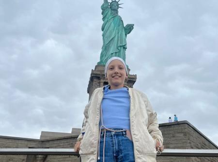 Gabrielle et la statue de la Liberté